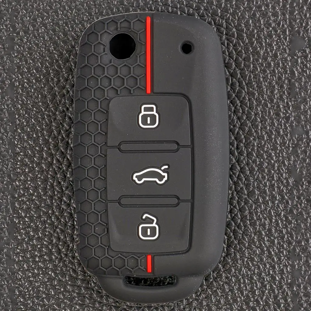 3 Button Car Remote Flip Key Fob Case Holder For Volkswagen Golf MK6 Polo Beetle Tiguan Touran Passat Caddy Jetta Eos Skoda Seat