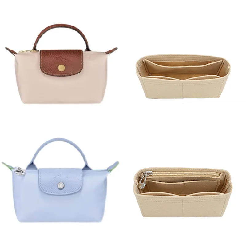 Felt Purse Organizer Insert for Handbags & Base Shaper Tote, Bag Organizer for Inside Purse, Compatible with Longchamp, Neverful