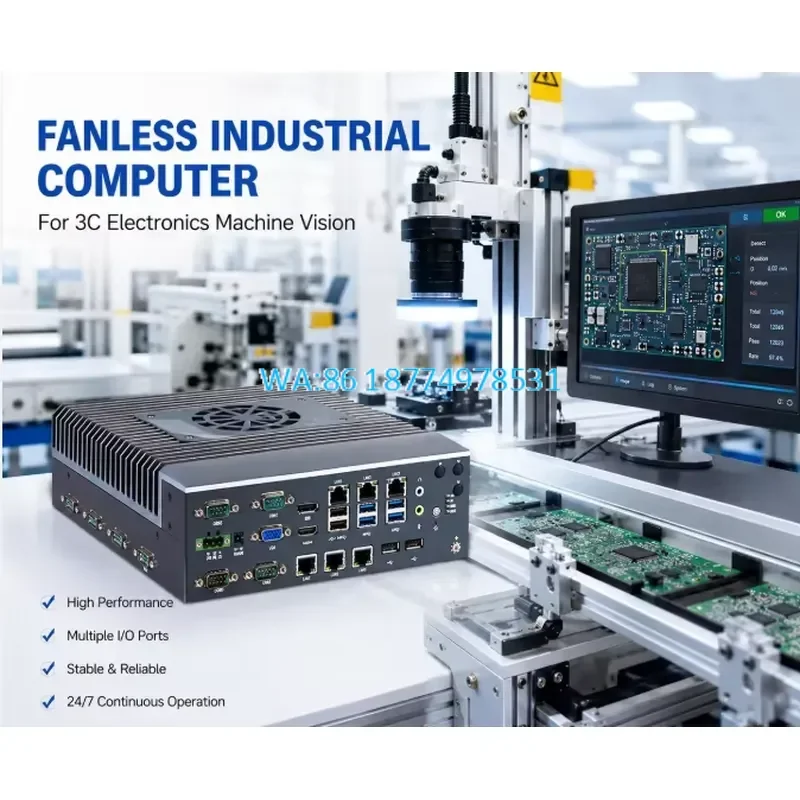 Wmwmnu for 12-14th Gen Core I3 I5 I7 Embedded Industrial Mini PC with 6 I210 I219 LAN Support Multi Cameras