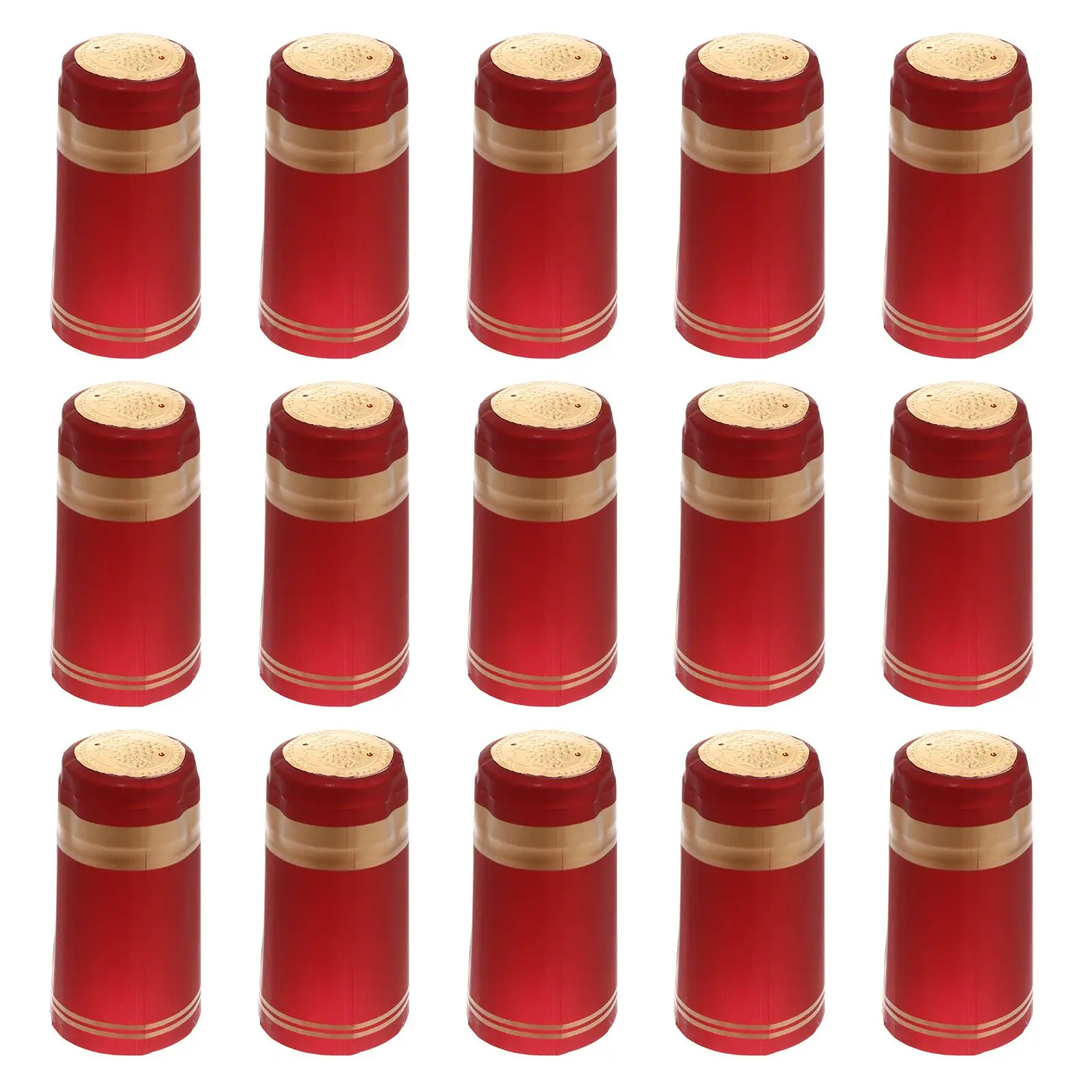 

100pcs Heat Shrink Capsules Wine Bottle Capsules Wine Heat Shrinkable Wine Shrink Film Wrap for Straight Mouth Bottle Red Black