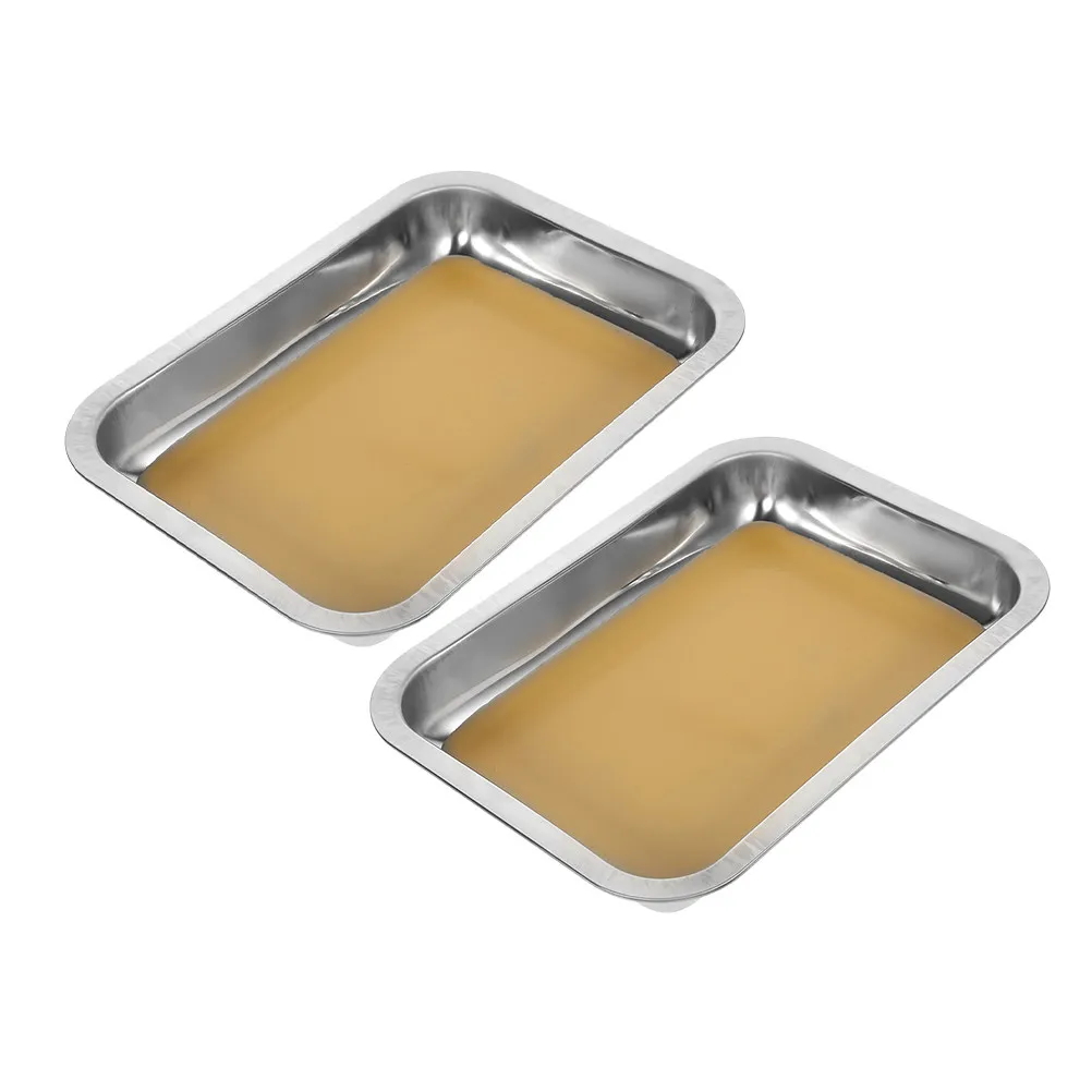 

2Pcs Wax Coated Dissecting Tray Stainless Steel for Biology Lab Classroom School Experiments Lab Equipment Small Metal Tray