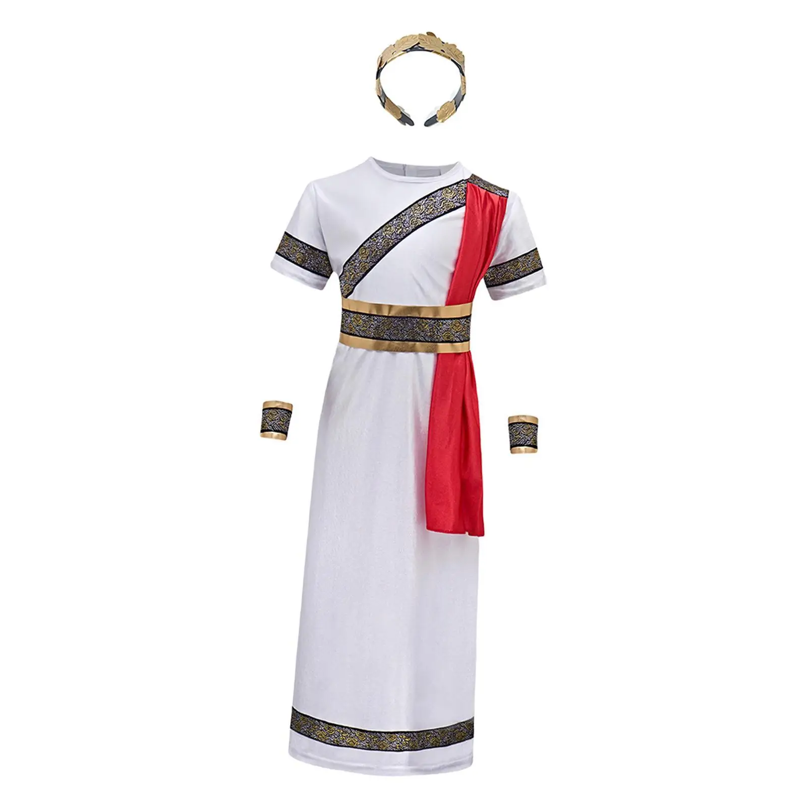 Children Roman Boy Costumes Set Robe Dressing up Stage New Year Cosplay