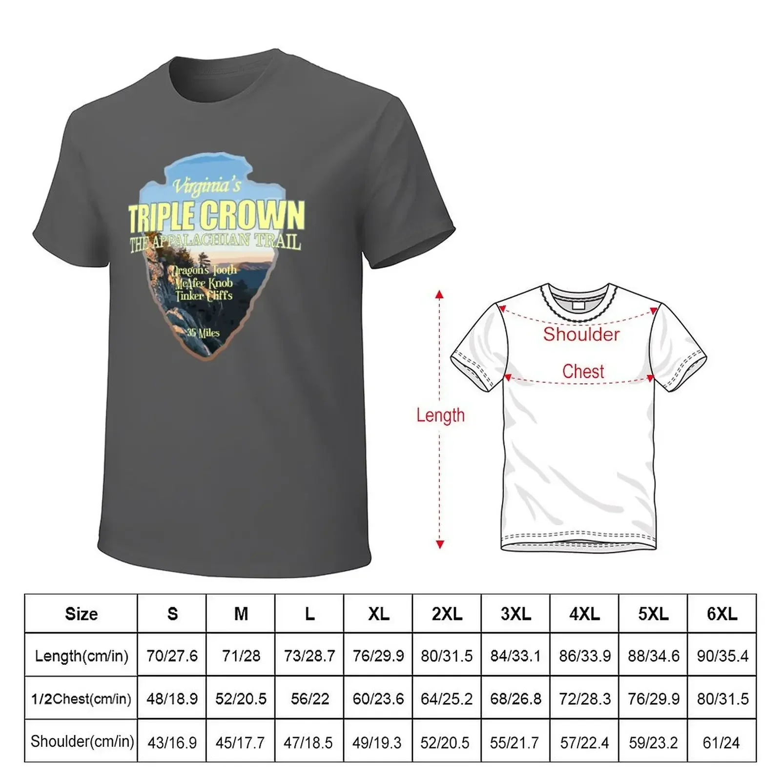 Virginia's Triple Crown Loop (arrowhead) T-shirt aesthetic clothes customs sweat shirts, men