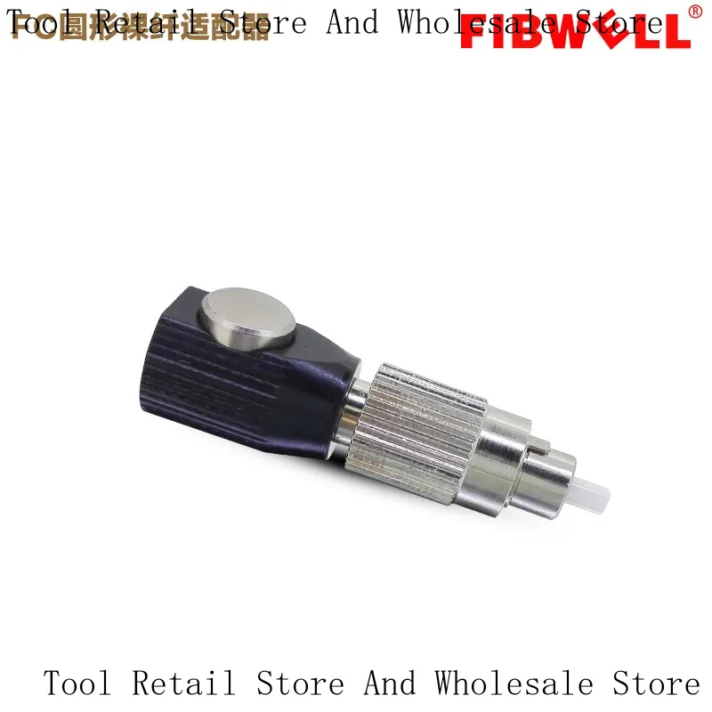 FC Black Circular Flange Temporary Connection Adapter OTDR Test Bare Fiber Coupler Fixture