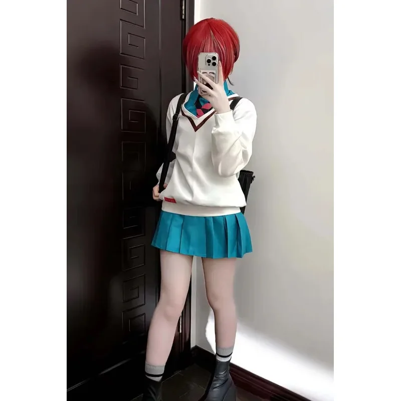 Anime Amate Yuzuriha Nyaan Cosplay JK Seragam Sekolah Gaun Kostum Wig Shuji Ito Setelan Kasual Celana Atasan Pakaian Pakaian Halloween