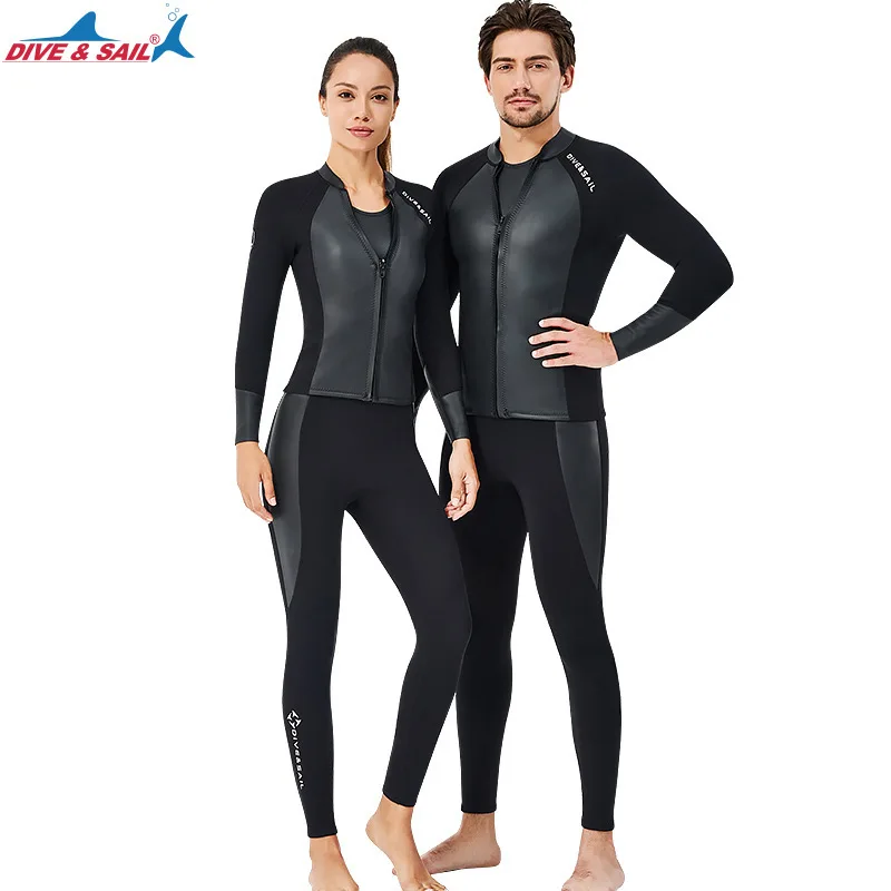 New 2MM diving suit split top, diving pants, diving suit set, thickened and heat-resistant, snorkeling and surfing swimsuit