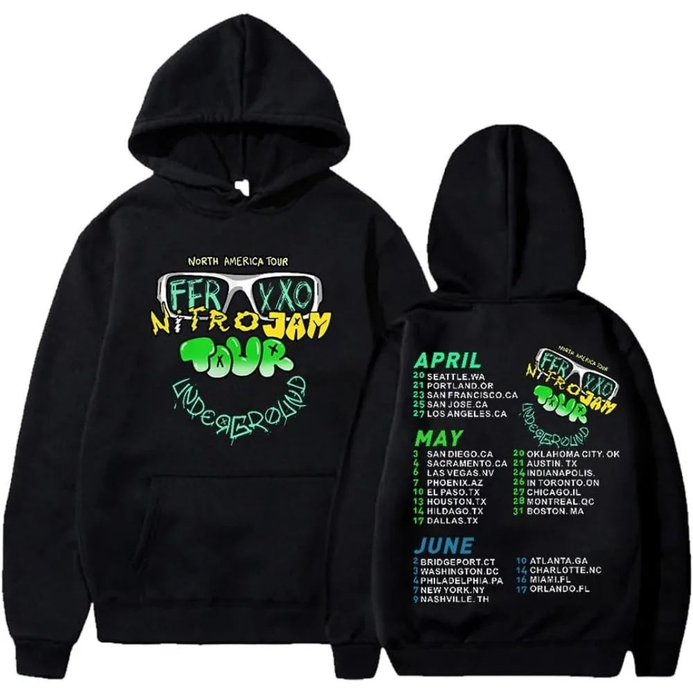 

Feid Ferxxo Nitro Jam Tour Merch Hoodies Unisex Hooded Sweatshirt Casual Clothing