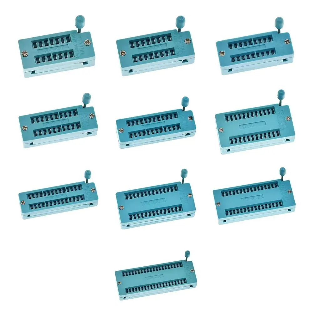 14 16 18 20 24 28 32 40 P Pin IC Lock Seat Zif Socket 2.54 MM Green ZIF IC Socket DIP Universal Test Solder Type Socket