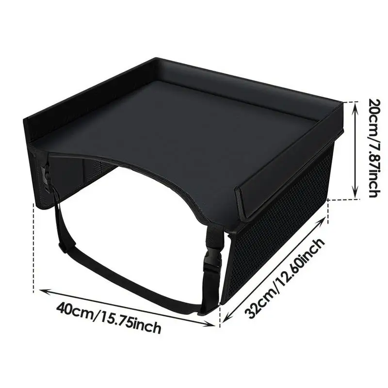 Portable Road Trip Vehicle Table ​Foldable Kids Lap Tray With Adjustable Straps Kid​s Travel Car Seat Tray Table Car Accessories