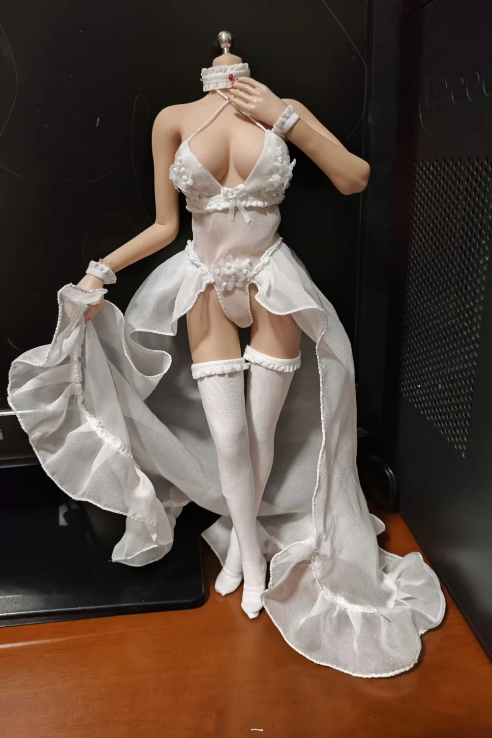 【Clothing Only】1/6 Scale Sweet Flower Wedding Series Swallowtail Bow Dress For 12inchs Female Soldier Action Figure Body