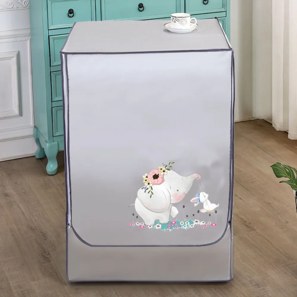 

UV Resistant Washing Machine Cover Dustproof Waterproof Washer Cover Thickened Fully Automatic for Front Opening Washer