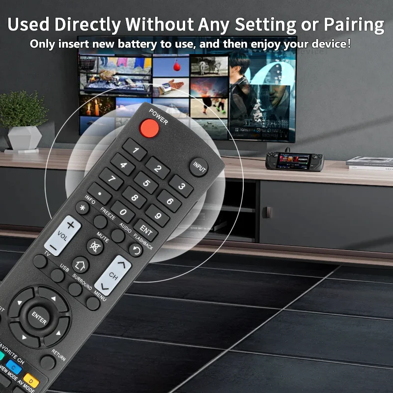 GJ221-R For Sharp Remote Control Replacement Compatible with Sharp TV LC55LE643U LC-55LE643U LC65LE643U LC-65LE643