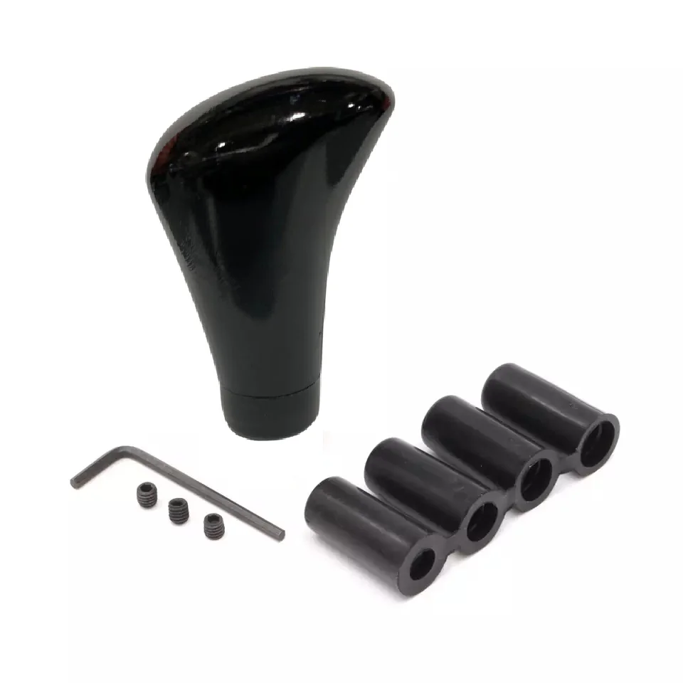 Pomo de cambio Manual Universal de madera negro, perilla de palanca de cambio