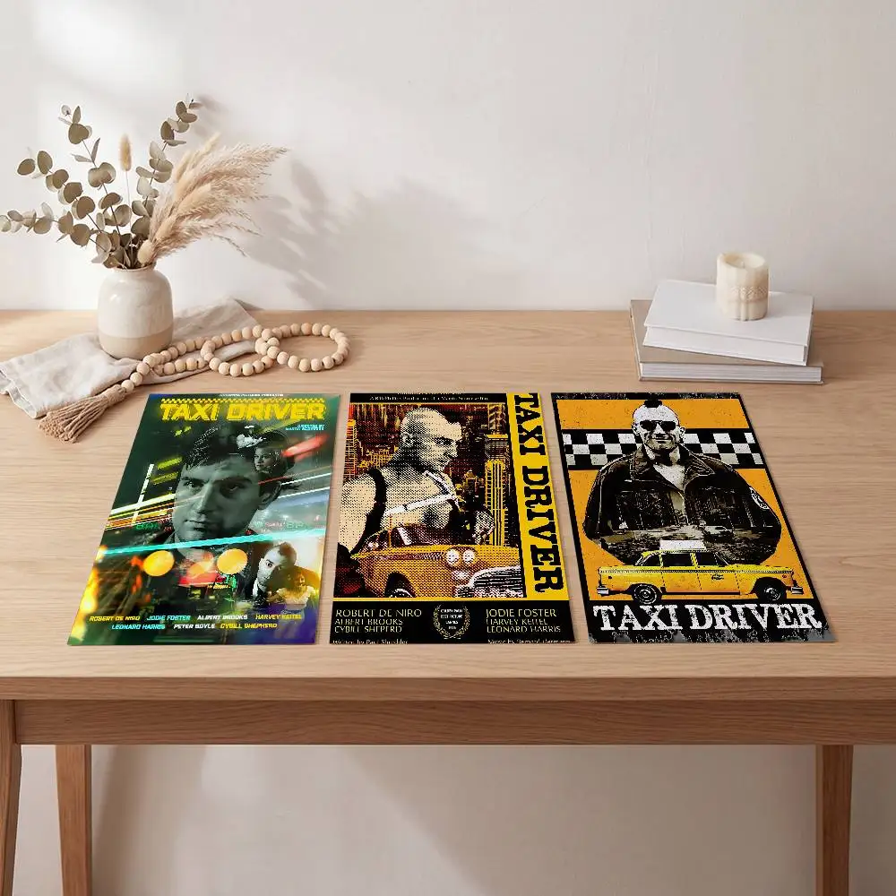 Taxi Driver Classic Anime Poster Self-adhesive Art Waterproof Paper Sticker Coffee House Bar Room Wall Decor