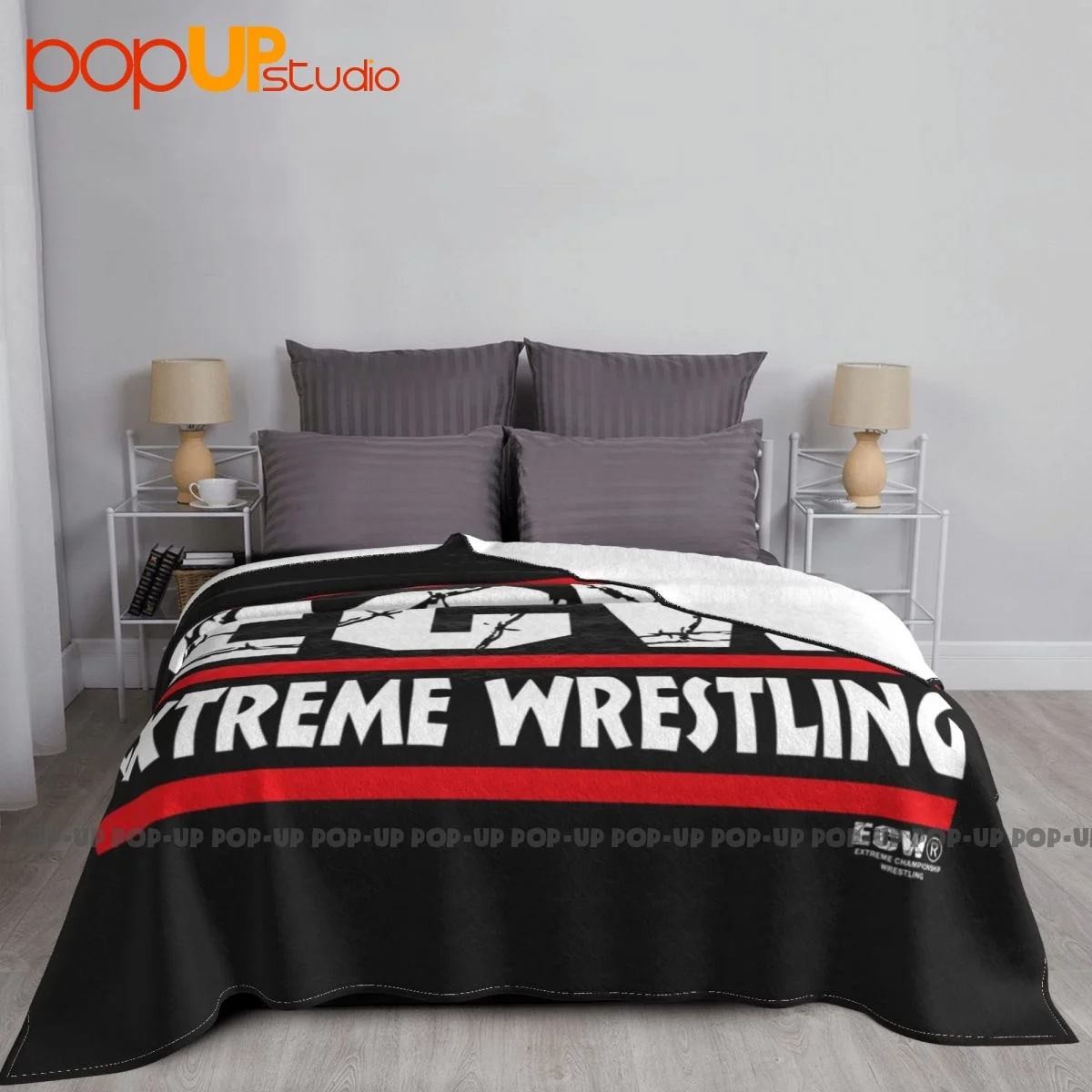 Ecw Hardcore Wrestling Blanket Thick Flannel Coral Fleece Sofa Dedicated Sofa Decorative