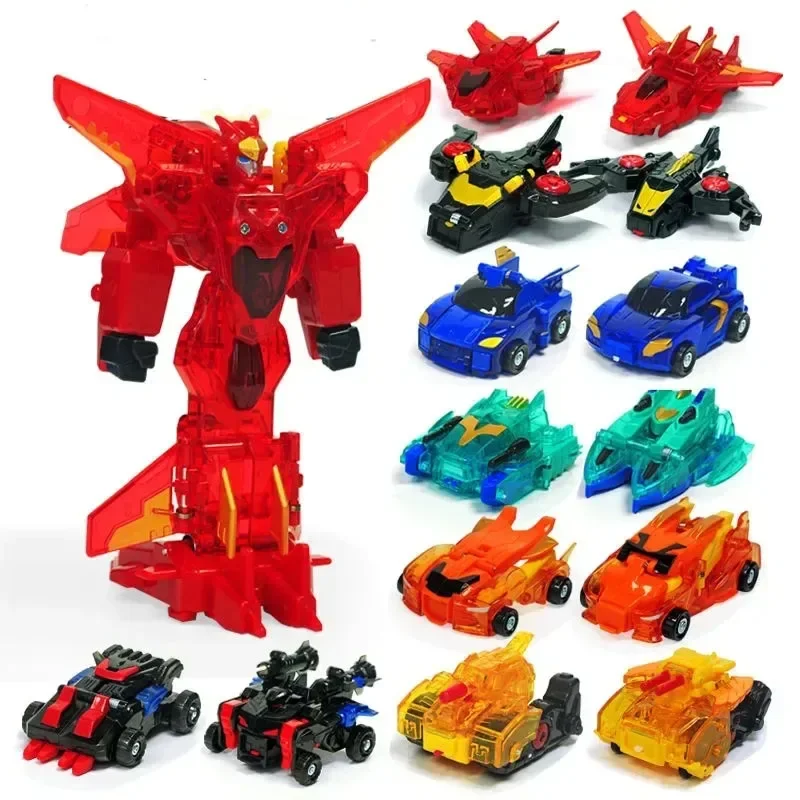 Burst Speed Merge Deformation Robot Chariot Mecha Toy Car Action Figures Collision Fit Transform Robot Kids Toys Birthday Gifts