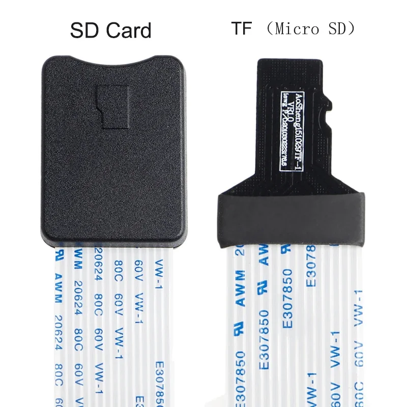 48CM/60CM Karta SD żeńska na TF micro SD męska Elastyczny przedłużacz karty Adapter czytnika do samochodowego telefonu komórkowego GPS