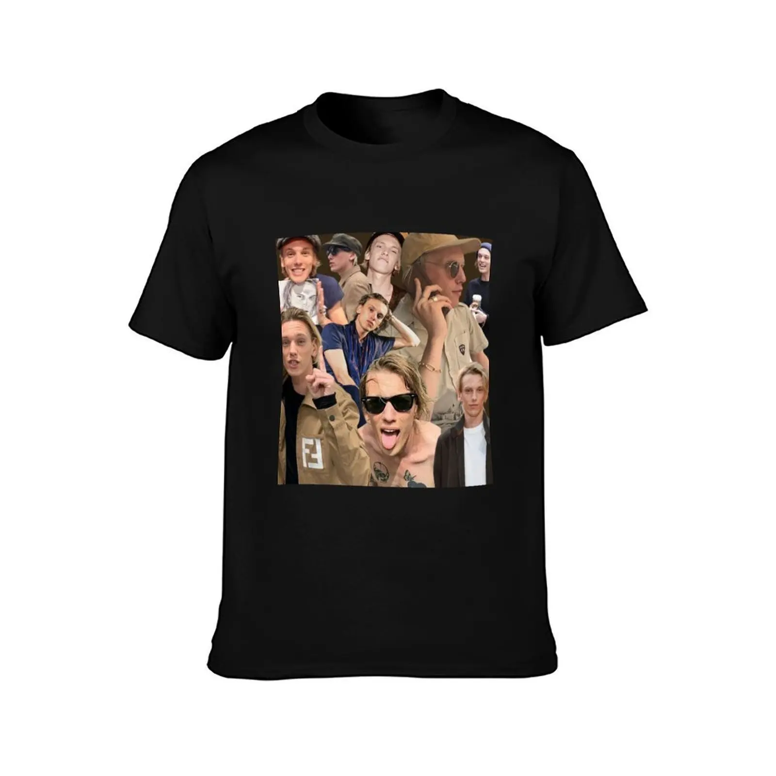 Jamie Campbell Bower collage T-Shirt Festival Party Tee Top T-Shirt