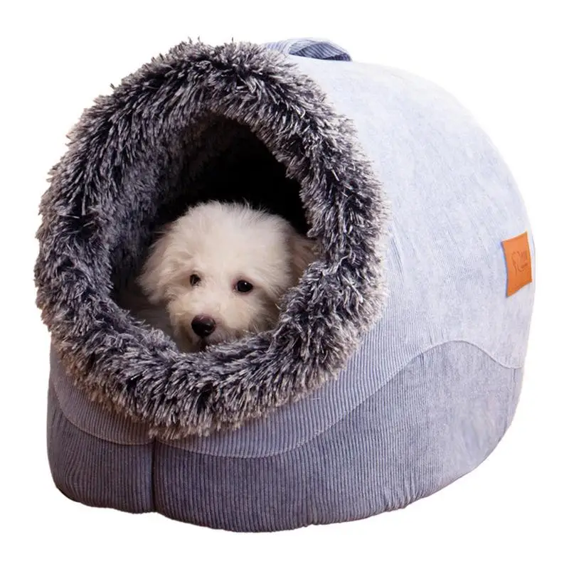 

Cat Bed Cave Durable Plush Semi Enclosed Cat Cave Handle Warm Kennel Comfortable Plush Warm Pet Nest Dog Bed Cat Bed accessories