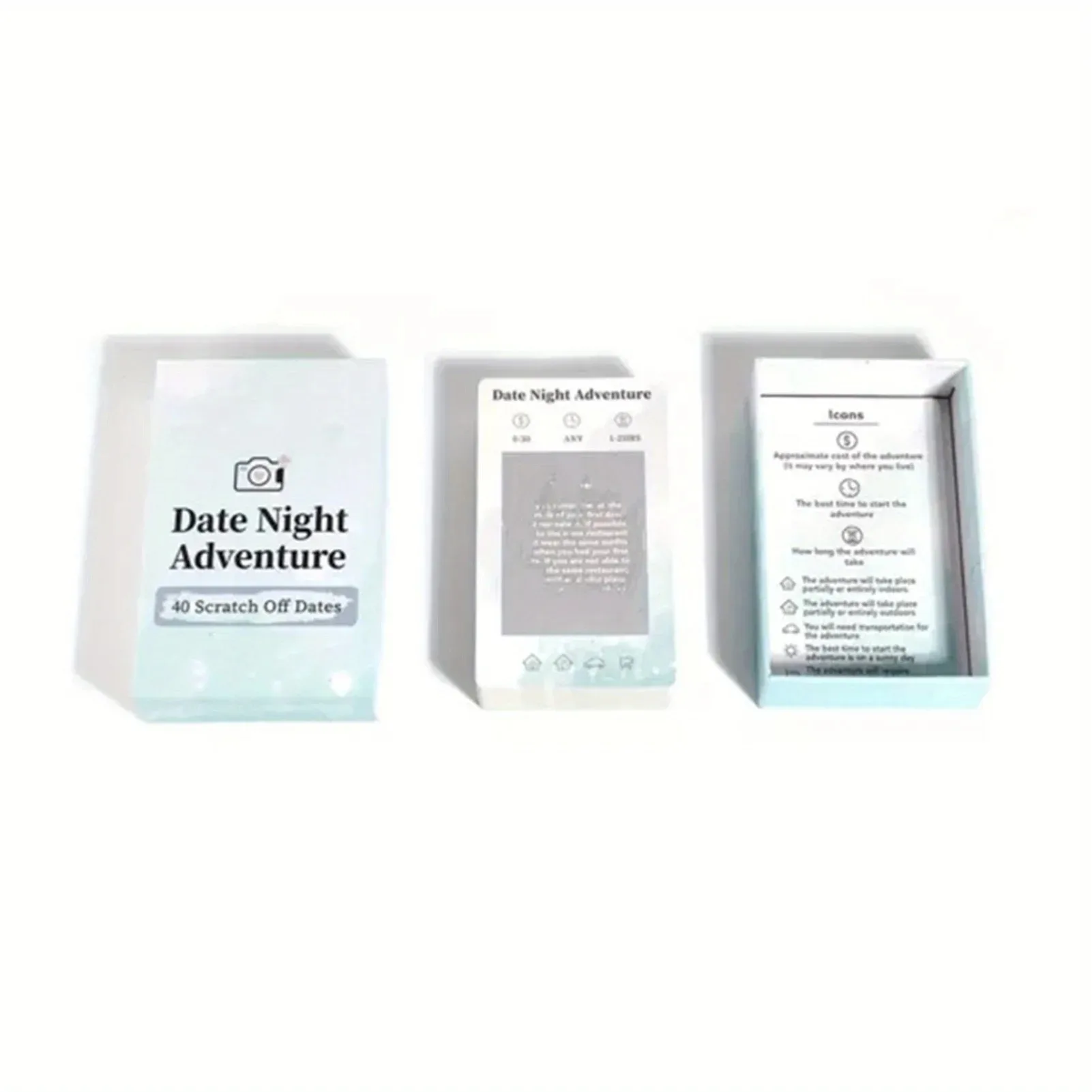 لعبة بطاقات التاريخ الليلي 40 فكرة للتاريخ للأزواج، لعبة بطاقات أفكار ليلية رومانسية ممتعة للخدش، هدايا مثالية لها ولها