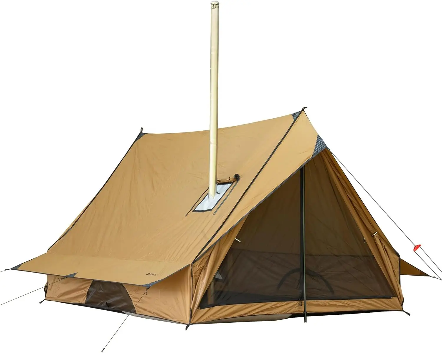 

Camping Hot Tent for 2 Person, Portable Cabin Tent with Stove Jack and 2 Poles for Hiking Backpacking