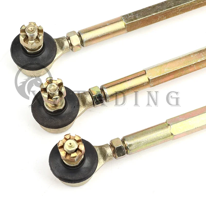 1 Pair 100MM-330MM M10 Steering Shaft Tie Rod with Tie Rod Ball Joint For 50cc-250cc ATV Buggy kart Quad Bike Modification Parts