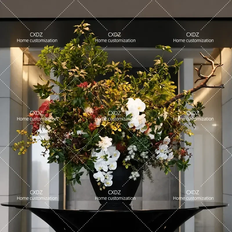 Large Artificial Green Plant Potted Flower Simulation Landscape Decoration Ornament for Desktop Hotel Lobby Home Office Decor