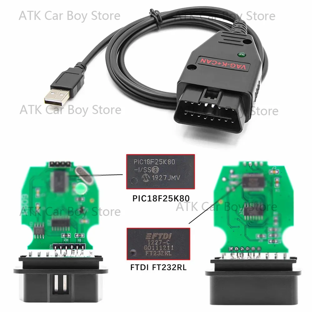 VAG K-CAN Commander 1.4 For Au-di/For V-w/For Sko-da/For Se-at Cars Diagnosis Programming Tool Odometer Calibration Programming