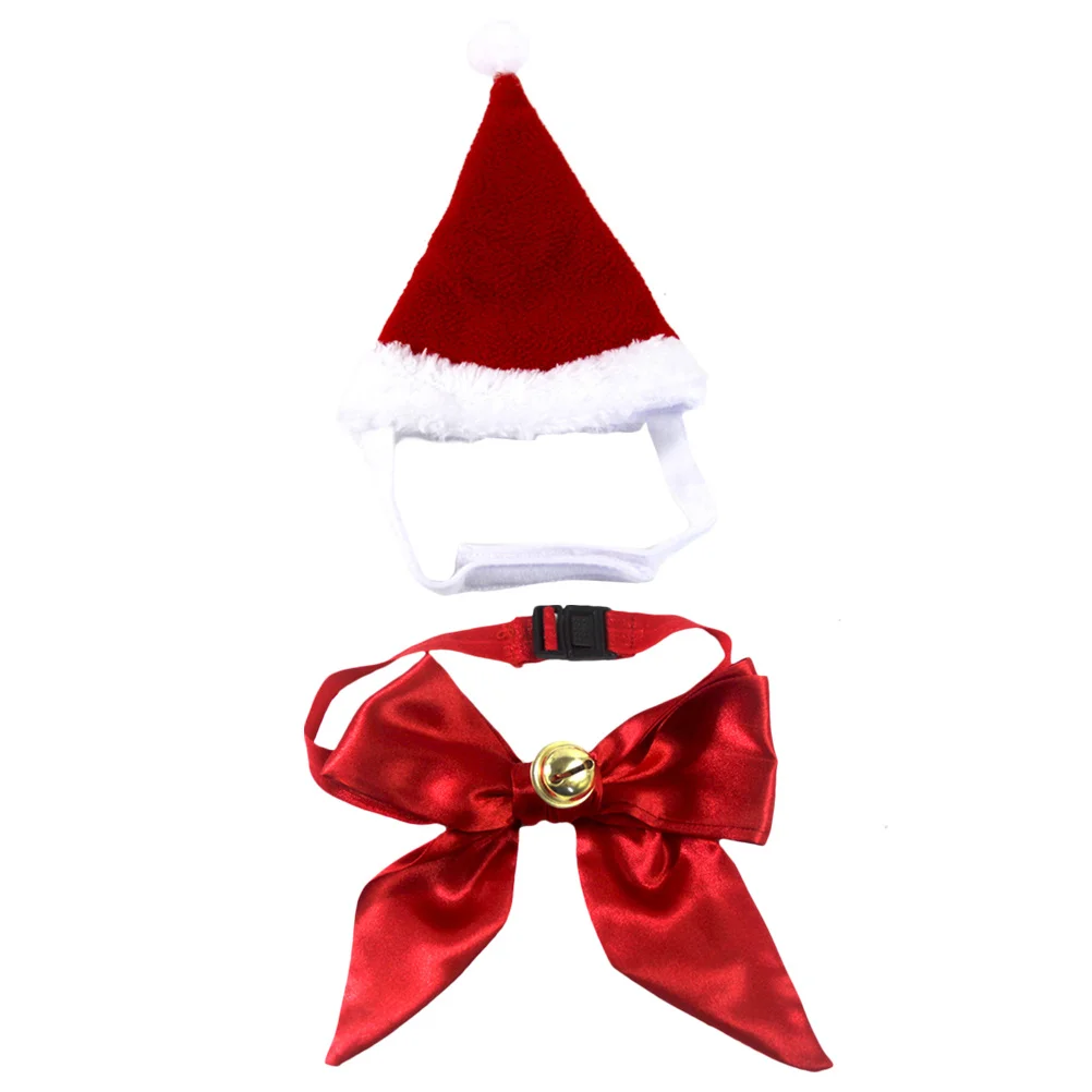 

Cute Christmas Pet Hat and Tie Design Creative Funny Xmas Gift Adjustable Fit Most Pets Dogs Fashion Difference