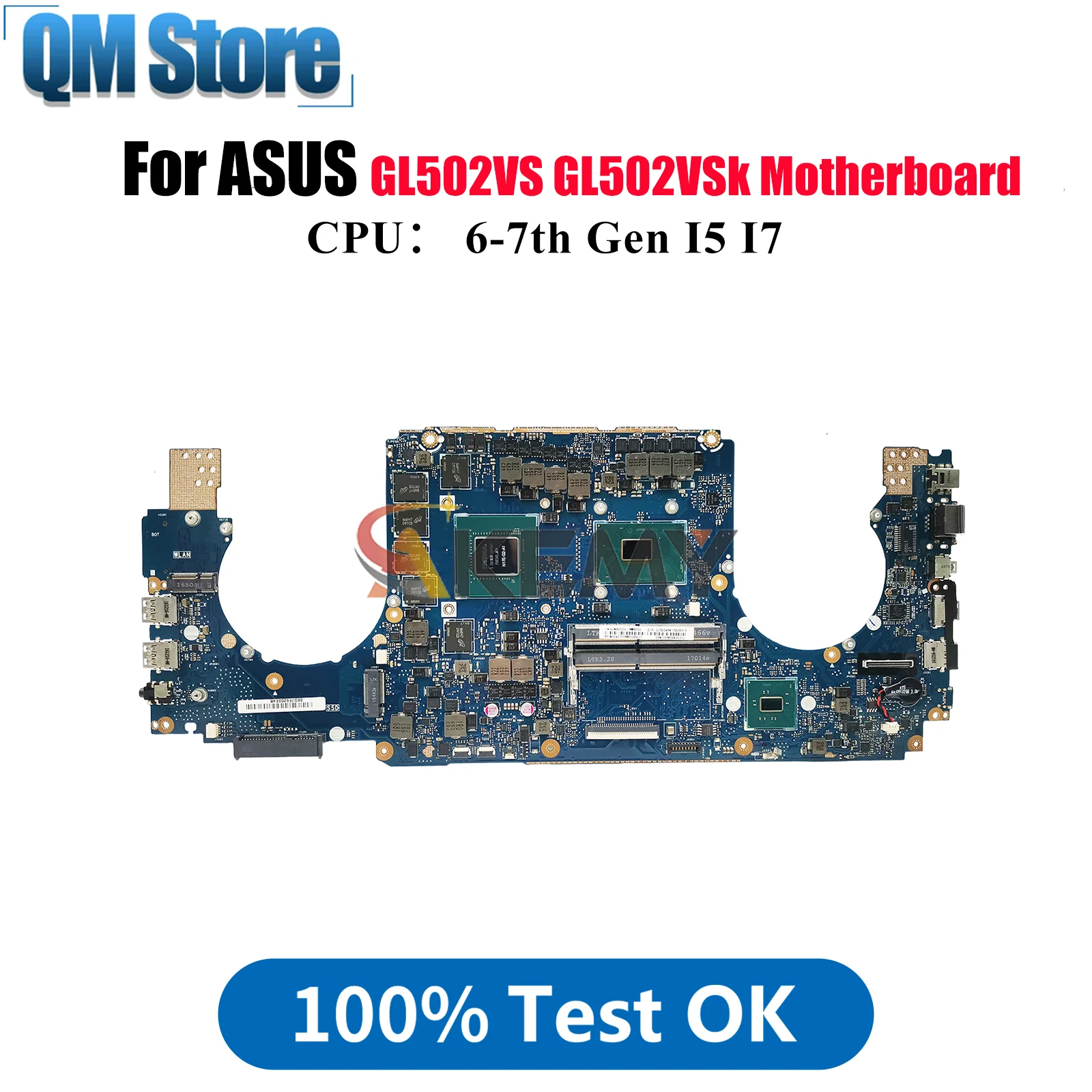 

Материнская плата для ноутбука GL502VS для ASUS ROG Strix GL502VM GL502V GL502VMK, материнская плата для ноутбука с процессором I5 I7, 100% тестирование, ОК, быстрая доставка