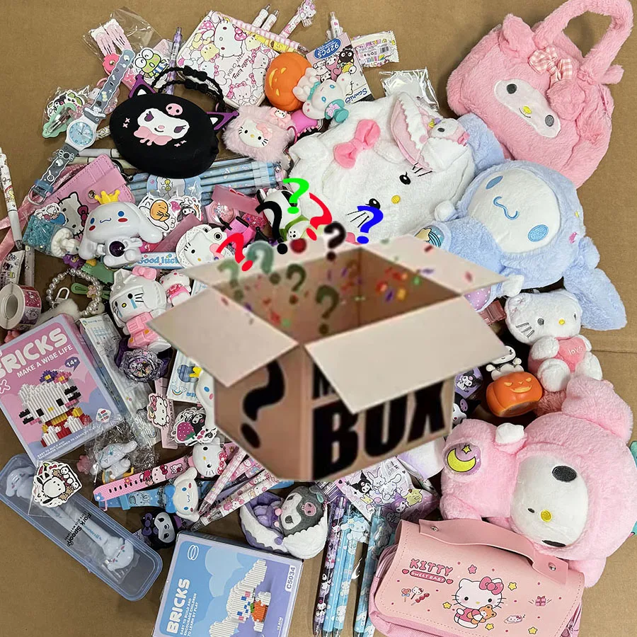Sanrio - Bolsa de Juguetes Sorpresa con 30 Piezas de Hello Kitty, 300 Estilos Diferentes de Muñecas y Adornos de Hello Kitty y Kuromi