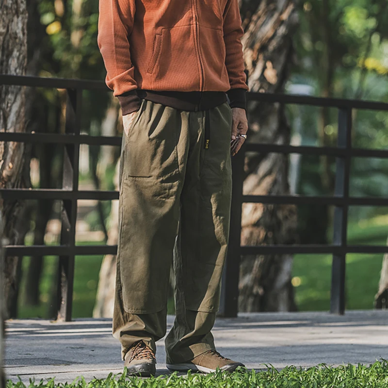 Autumn and Winter New Non Stock Men's Thick Canvas Straight Overalls Outdoor Leisure Climbing Trousers