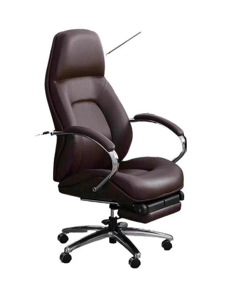 

Boss Chair Brown Leather Executive Chair High-end Light Luxury Office Chair
