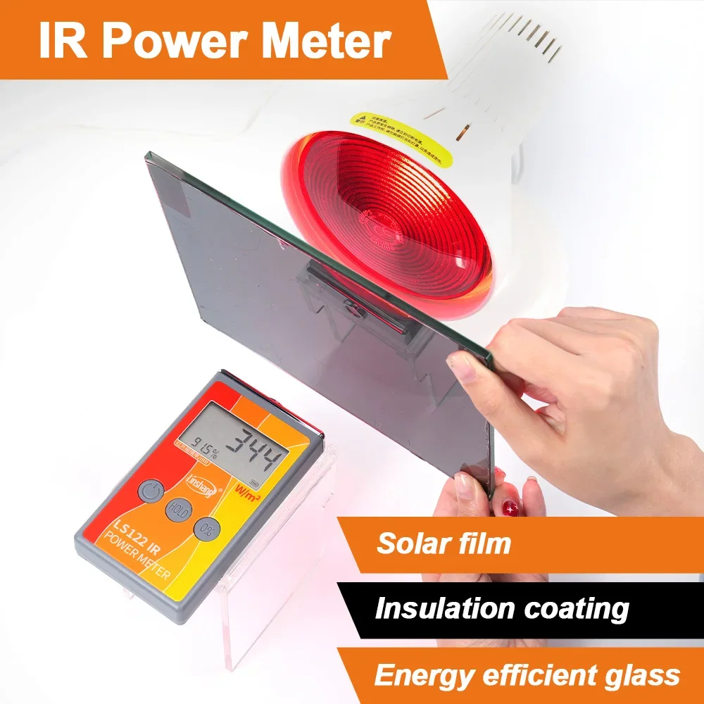 LS122 1400nm IR Infrared Radiometer Radiation IR Intensity Rejection Rate Measurement Solar Film Tester Window Tint Meter