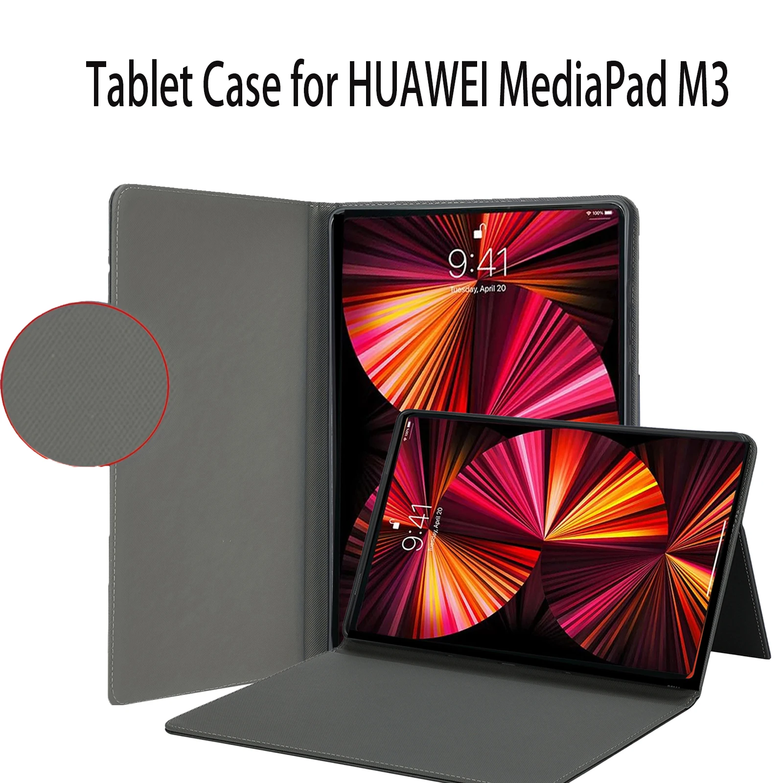 Tablet Case for HUAWEI MediaPad M3 Protective Cover Kickstand Function Shockproof (PU leather+ TPU Cover)