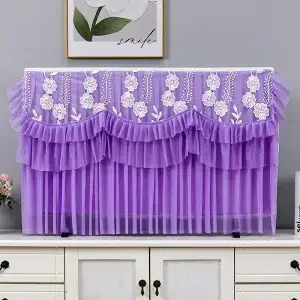 2027 European Lace Embroidered TV Cover Universal Chiffon Living Room TV Decoration LCD TV Dust Cover Does Not Need To Be Remove