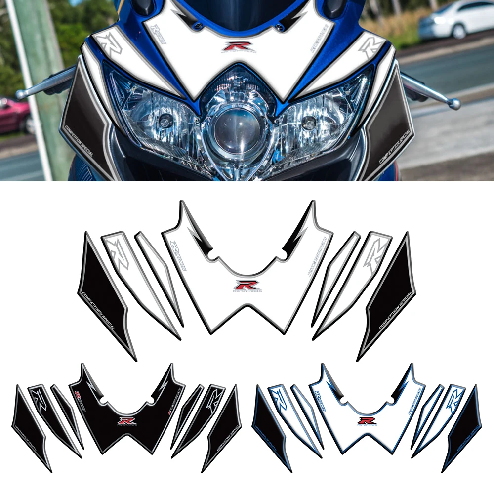 3D Gel Front Deflector Protector For SUZUKI GSX-R GSXR 600 750 K8 2008 2009 Motorcycle Paint Protection Sticker Kit