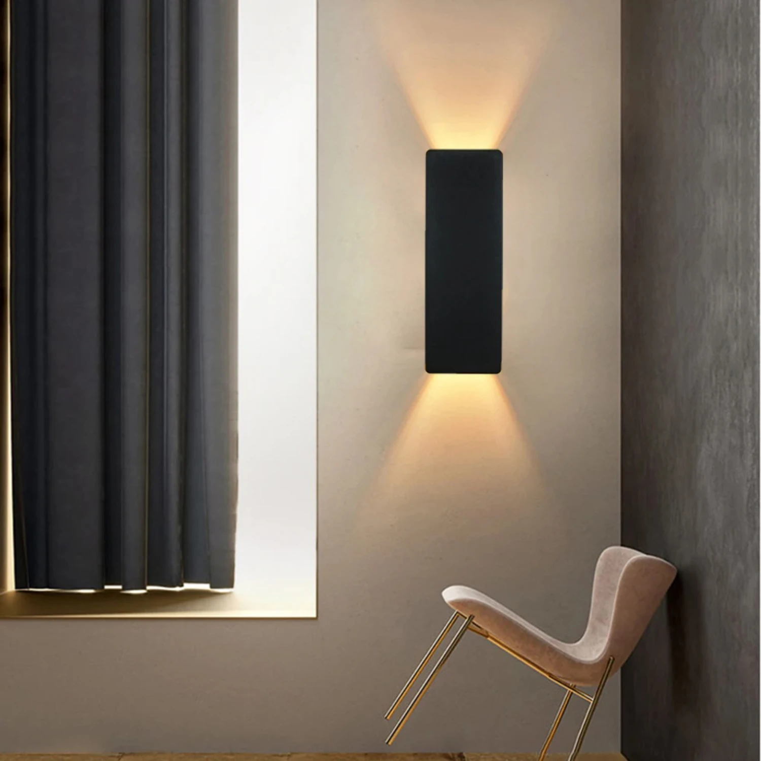 New Elegant and modern aluminum LED wall lamp, perfect 6W for stylish bedroom, living room, aisle, and corridor lighting. Suitab