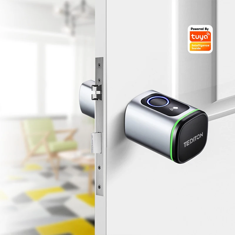 

Tuya Wifi Smart Cylinder Door Lock Biometric Fingerprint Door Lock for Home Airbnb Apartment