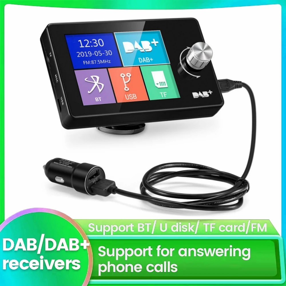 DAB Receivers DAB+ Antenna Adapter For European Android Car Radio 2.8inch Color Screen MXC interface Support BT UDISK TF CARD F