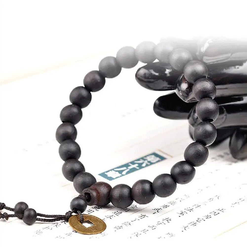 Feng Shui Wealth Bracelet Good Luck Bracelet Black Obsidian Stone Crystal Beads Bracelet For Women Men Prayer Jewelry Gift