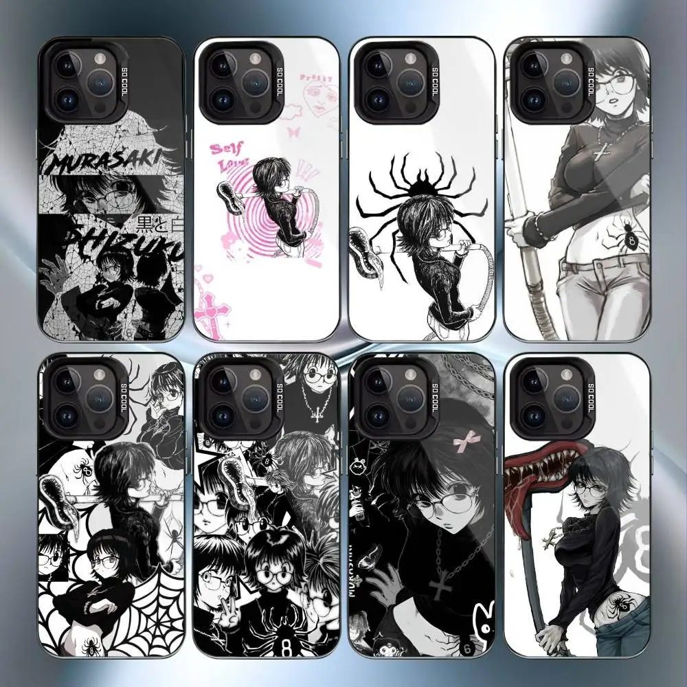

S-Shizuku M-Murasaki Anime Phone Case For iPhone17,16,15,14,13,12,11 Plus,Pro Max Black Candy Matte Shockproof Cover