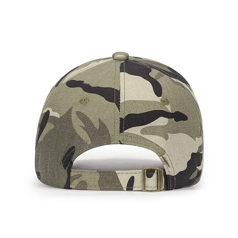 Spring Autumn Three-Dimensional Embroidery Soft Top Baseball Cap Men\'s Outdoor Cotton Sun Hat, Sun Protector Camouflage Hat