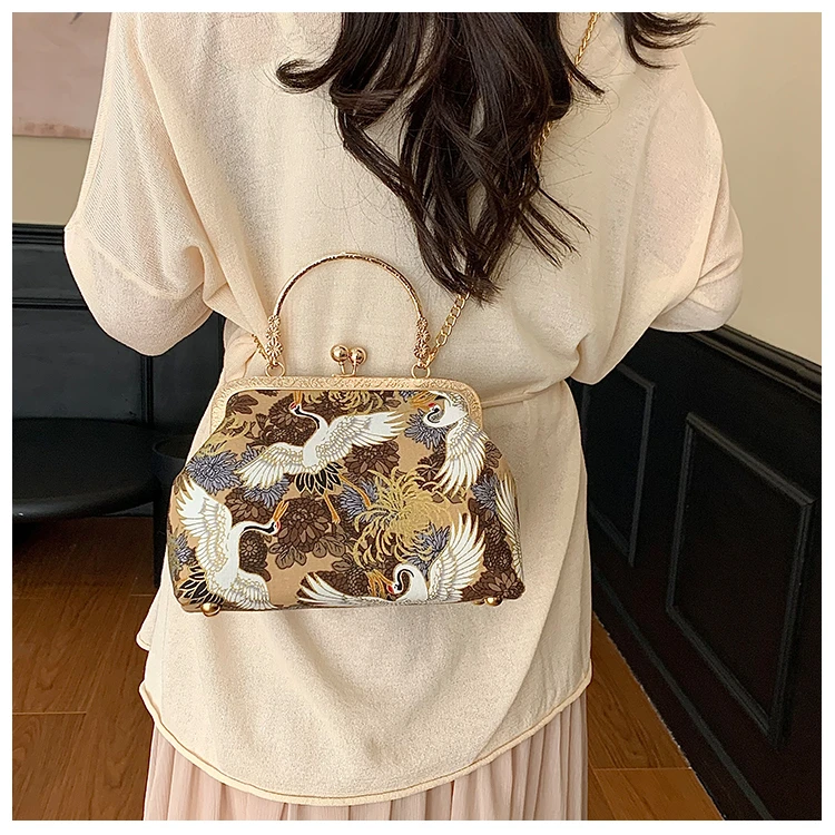 Silk Embroidery Crossbody Bag Patchwork National Style 2025 Hot Sale Bags for Women Hasp Simple Fashion Women's Handbags