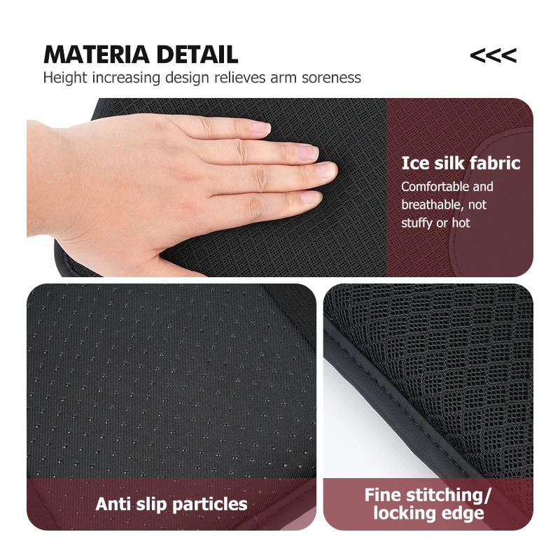 Car Central Armrest Ice Silk Pad Arm Rest Seat Box Cushion Cover For Ford ST Racing RS S Mustang Kuga Fiesta Fusion Mondeo Edge - view 4
