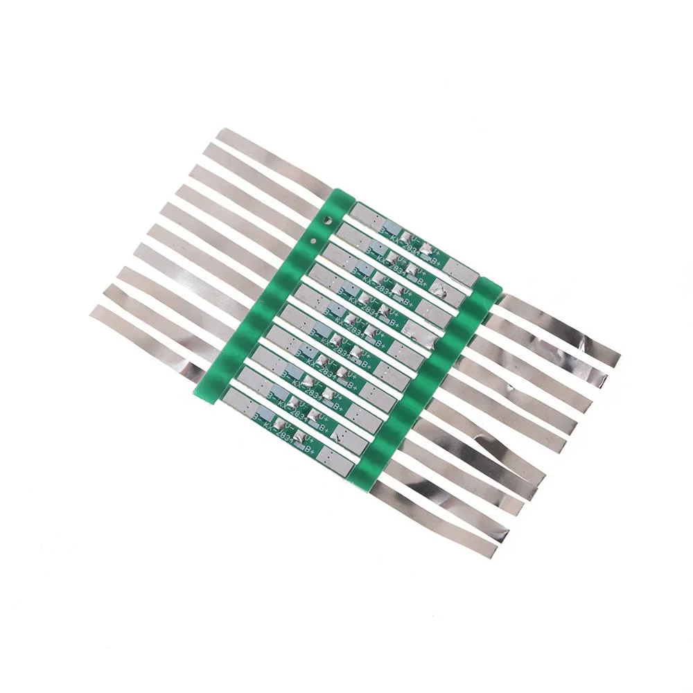 10pcs/set 3.7V 3A Li-ion Battery Protection Board For 1S Li-ion Battery Overcharge Protection Board With Solder Strip