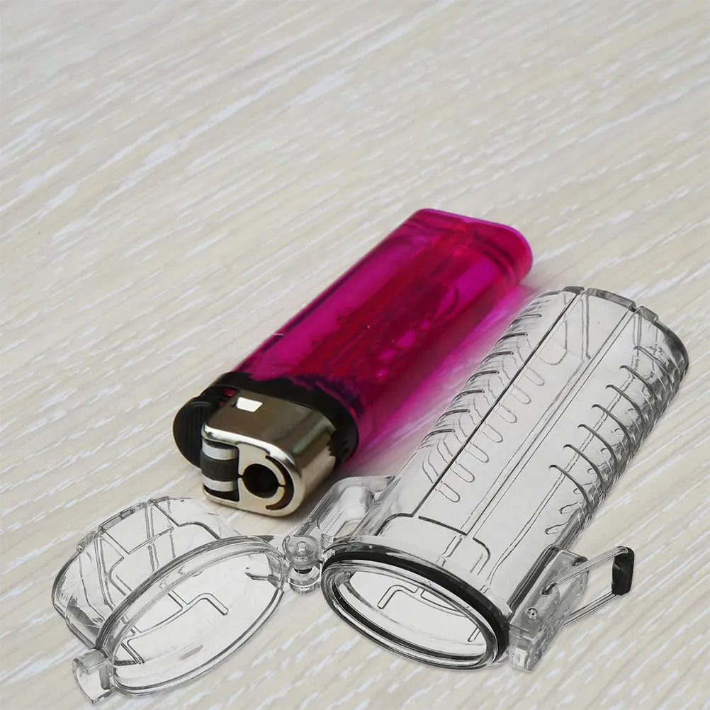 Manchon de briquet étanche, 2 pièces, étui de protection Transparent, pochette de rangement Durable, accessoires de survie en plein air pour briquet