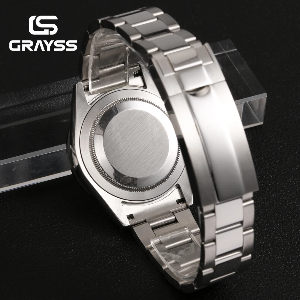 39mm VK63 Case Classic Silver Watch Case Stainless Steel Watch Strap Fit Daytona Style VK63 Quartz Movement Watch Accessories view 6