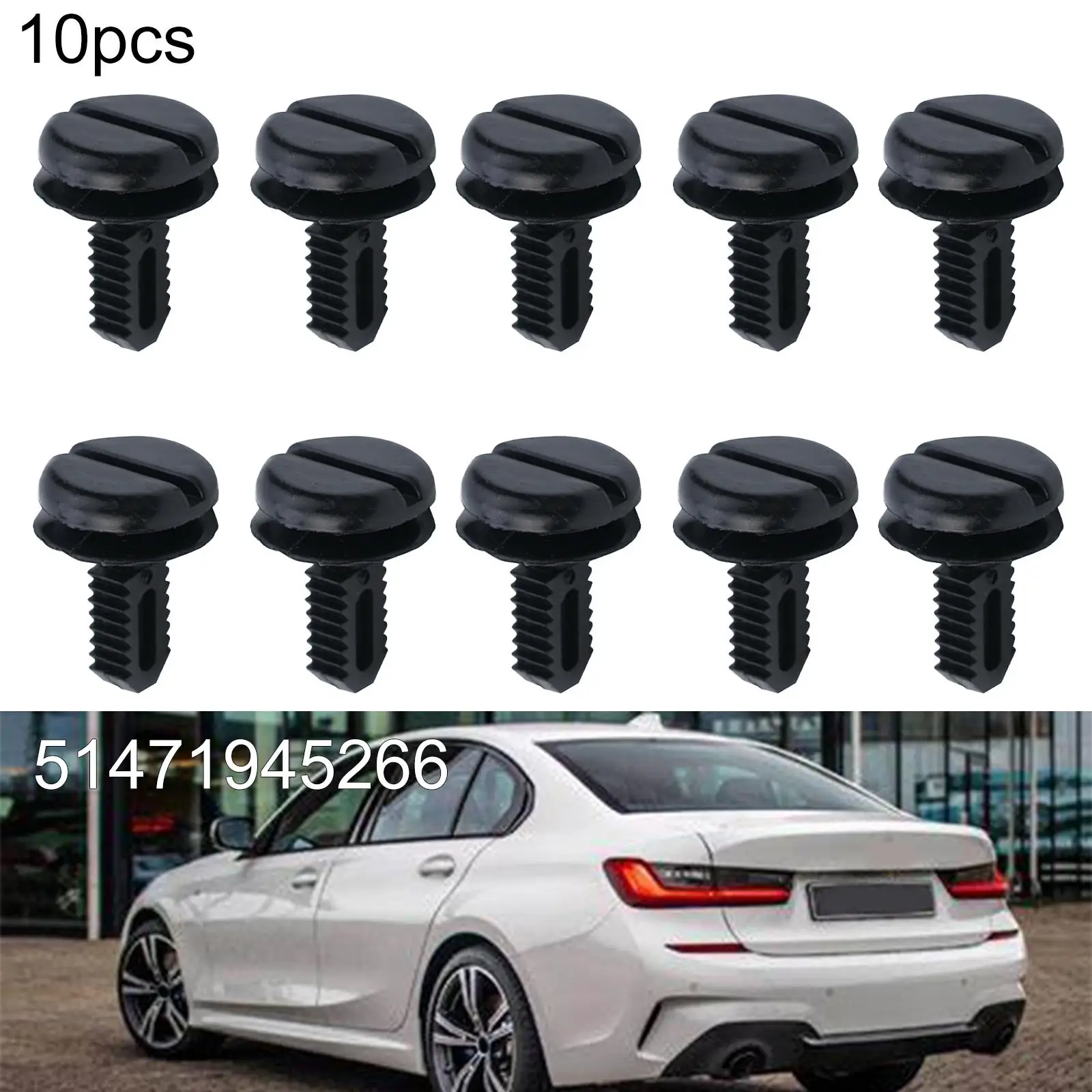 

10Pcs Trunk Boot Lining Trim Clips Rivet For BMW 3series E30 E60 E93 51471945266 Plastic Auto Acesssories Tools