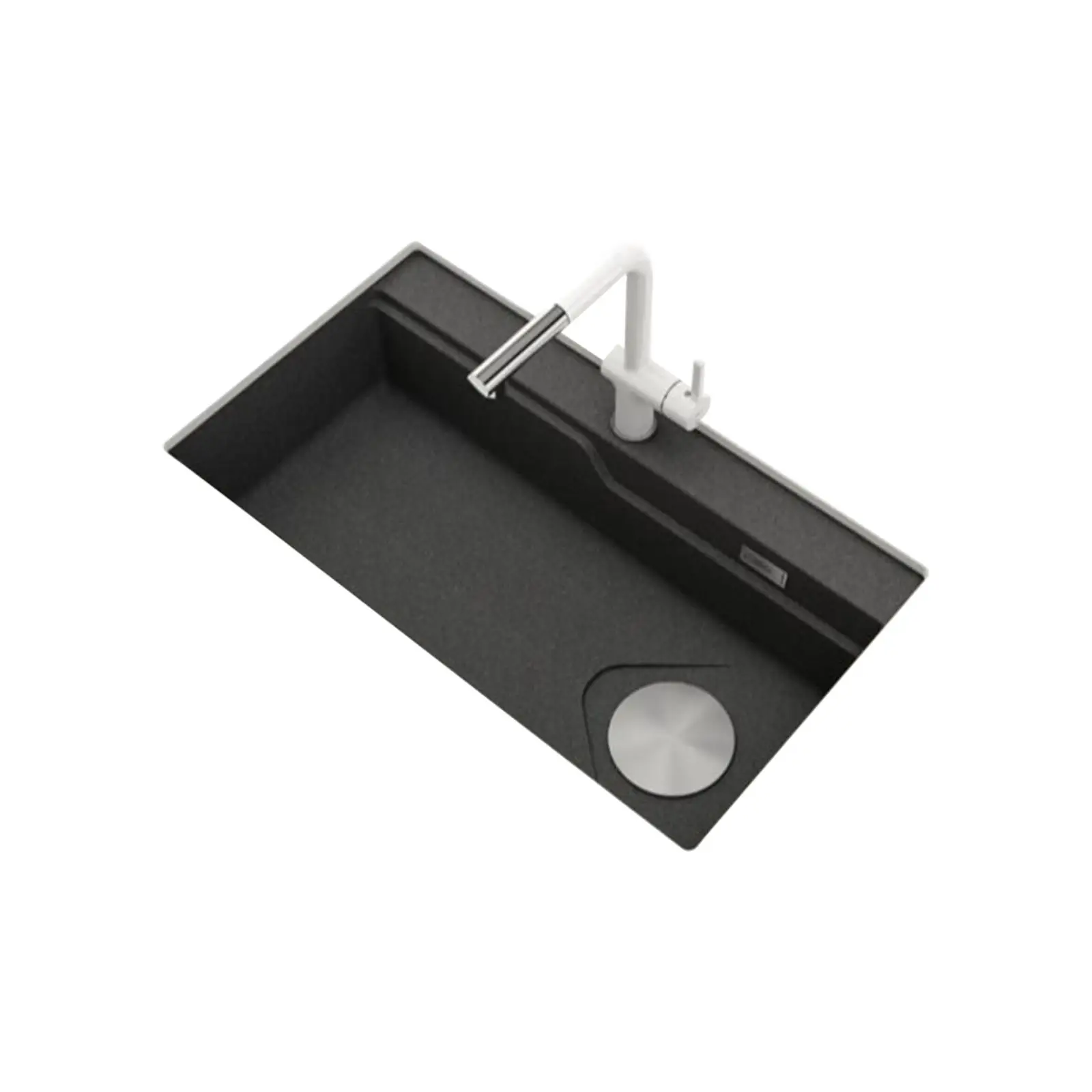 

Stone Sink, Undermount Single Basin, sturdy Kitchen Sink, Modern Design, Includes Accessories